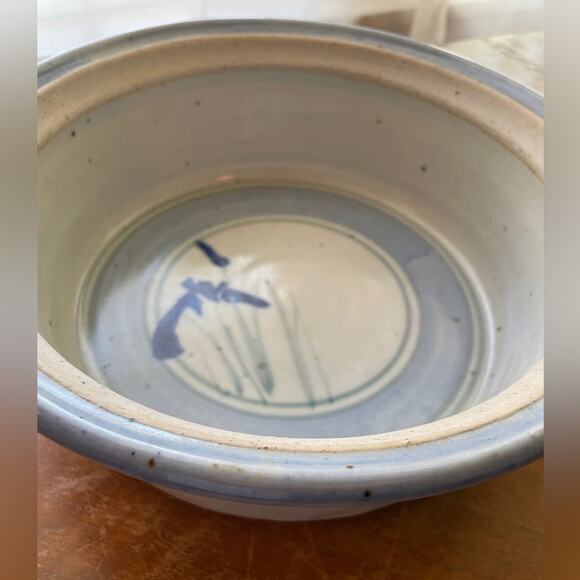 Signed Mason Holder Iris Texas Art Pottery Lidded Dish Heavy Flower‎ - Picture 7 of 8